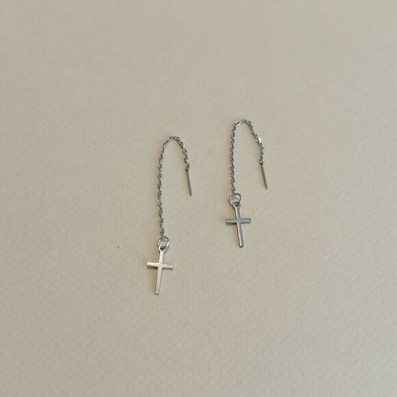 Cross earrings M1110 - Picture 2 of 3